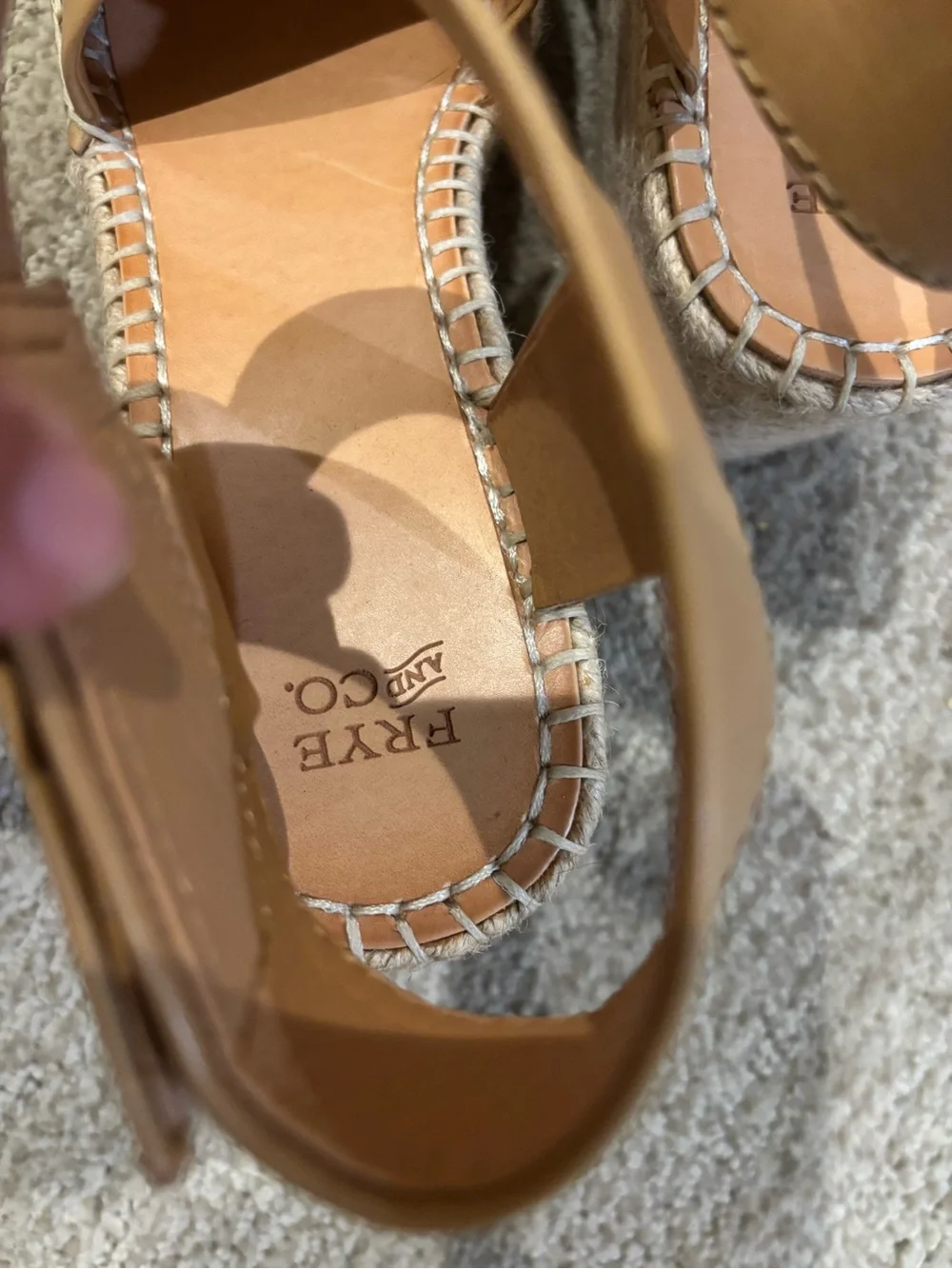 Women’s Frye Tan Espadrille Sandals - Wedge size 6.5